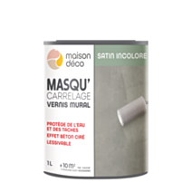 Enduit de rénovation effet béton MASQU'CARRELAGE vernis 1L - MAISON DECO