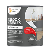 Peinture Relook Meubles Gris Beton 0,5L - MAISON DECO