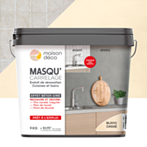 Enduit Masqu'Carrelage et Mur Blanc cassé 9 kg - MAISON DECO