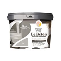 Enduit béton ciré intérieur/extérieur Le Béton fer 5kg - MAISON DECO