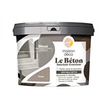Enduit béton ciré intérieur/extérieur Le Béton nickel 5kg - MAISON DECO