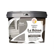 Enduit béton ciré intérieur/extérieur Le Béton zinc V2 5 kg - MAISON DECO