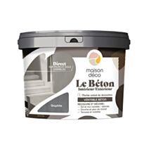 Enduit béton ciré intérieur/extérieur Le Béton graphite 5kg - MAISON DECO