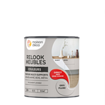 Peinture Relook Meubles Gris plume 0,5L - MAISON DECO