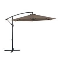 Parasol déporté Ø3 m Eco taupe - PRO LOISIRS