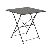 Table de jardin pliante carrée grise Cuba - PROLOISIRS