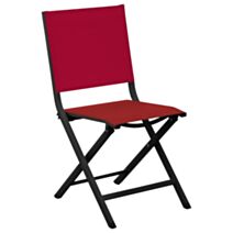 Chaise de jardin pliante Théma rouge - PROLOISIRS