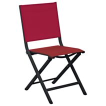 Chaise de jardin pliante Théma rouge - PROLOISIRS