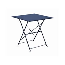 Guéridon carré Cuba bleu 70cm - PRO LOISIRS