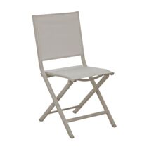 Chaise pliante Thema aluminium tpep 45x89x53cm crème - PROLOISIRS