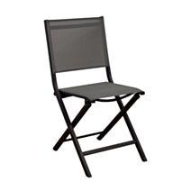 Chaise THEMA pliante alu/tpep graphite/chine perle