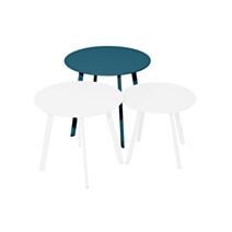Table basse Massai acier bleu Ø50 - PROLOISIRS