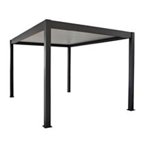 Pergola autoportante Zéphir 3x4m motorisée châssis Grey / lames Blanches