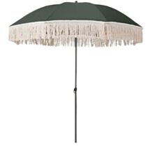 Parasol de plage Solea Ø1,8M avec franges kaki - OZALIDE