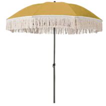 Parasol de plage Solea Ø1,8M avec franges camel - OZALIDE