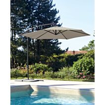 Parasol déporté superking 3 m taupe