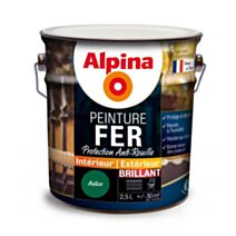 Peinture fer 2,5L mélèze brillant ALPINA