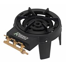 Réchaud gaz 3 feux 8,6kW 3 robinets 4 pieds noir - RIBIMEX