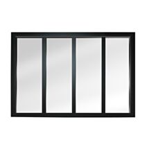 Verrière Atelier 4 Carreaux Noir 108x147,8x4cm - SKYLAB