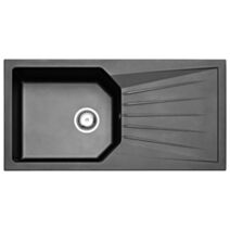 Évier encastrable Agora composite noir 100x50cm 1 cuve vidage manuel 90mm