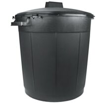 Poubelle avec couvercle 80L Noire - BELLI