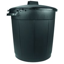 Poubelle avec couvercle 80L noire - BELLI