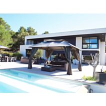Tonnelle autoportante Chelsea acier 3x4m - COULEURS DU MONDE