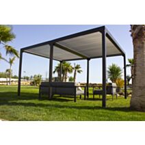 Pergola autoportante bioclimatique Gaia aluminium 3x4m - COULEURS DU MONDE
