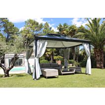 Pergola autoportante Opale aluminium et polycarbonate 3x3,6m - COULEURS DU MONDE