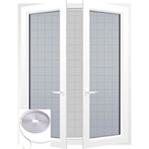 Kit moustiquaire 100 x 100 cm + bande de fixation 4 m x 0.7 cm blanc