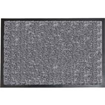 Tapis Baptiste polyamide/PVC bleu gris chiné - 120 x 80 