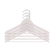 Lot de 4 cintres - Kids - Bois Blanc - FSC 100% - BOX&BEYOND