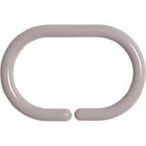 Set de 12 anneaux de douche taupe