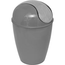 Poubelle conique avec couvercle 5,6L - gris