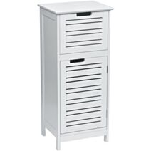 Élément bas 1 porte + 1 tiroir MDF blanc Miami - TENDANCE