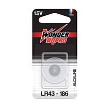 Pile Bouton Alcaline LR43 1,5V Wonder Type 186 / V12GA