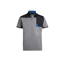 Polo HORTEN noir/gris chiné XL - NINE WORTHS