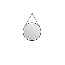 Miroir LED Barber 60cm noir aluminium - MP GLASS
