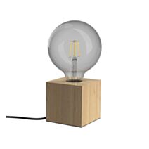 Lampe à poser bois carré E27 IP20 - XANLITE