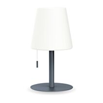 Lampe led à poser rechargeable cône métal gris IP44 400 LM - XANLITE