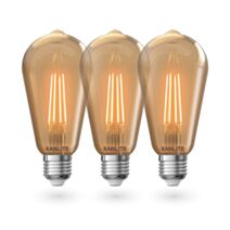 2+1 ampoules filament led ST64 ambrée E27 400Lm 4W 1800K - XANLITE