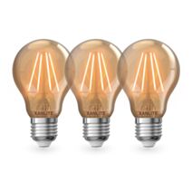 2+1 ampoules filament led A60 vintage E27 806Lm 4W 1800K - XANLITE