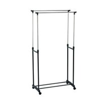Portant à vêtement double métal/plastique 80 x 90 x 160 cm - MSV