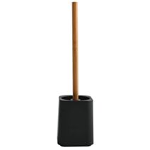 Brosse WC + Support Plastique Kamla Noir - MSV