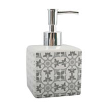 Distributeur de savon Evora Céramique Blanc/Gris - MSV