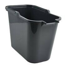 Seau 12l rectangulaire MSV gris