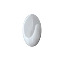 Crochet x2 grand blanc oval 3x5.5cm