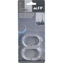 Anneaux de rideaux de douche lot de 12 transparent - MSV