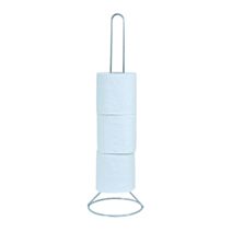 Porte Rouleau Papier Wc sur pied Acier Gris