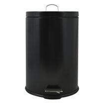 Poubelle métal noire 20l